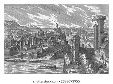 View of a source of an unknown river in Greece, Hendrick van Cleve, 1585 View of a source of an unknown river in Greece.