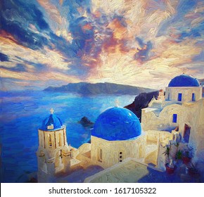 180 Santorini oil painting Images, Stock Photos & Vectors | Shutterstock