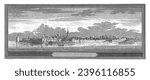 View of Veere, 1743, Jan Caspar Philips, after Cornelis Pronk, 1752 - 1760 View of Veere, seen from the water in the situation around 1743.