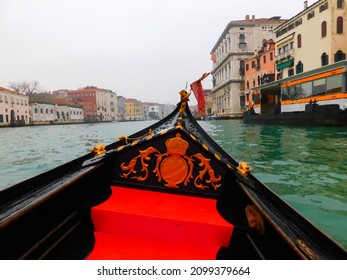 A View Of Venice From Inside A Gondola