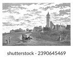 View of the village of De Waal in Texel, Theodorus de Roode, after Pieter Jan van Cuyck, 1789 - in or after 1801.