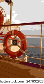 Viewpoint at the edge of the boat