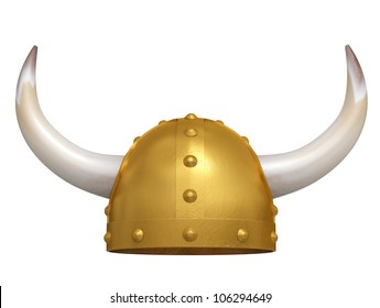 Viking Helmet Isolated On White