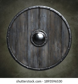 Viking Shield.  3d Illustration .