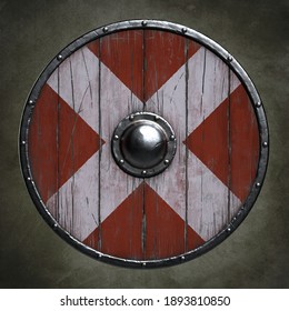 Viking Shield. 3d Illustration .