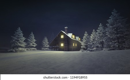 Dark Snowy Woods Images Stock Photos Vectors Shutterstock