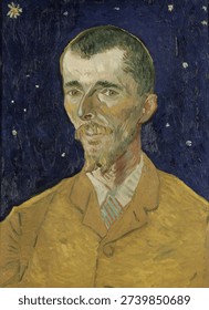 Vincent van Gogh 's Eugene Boch (1888). Vintage artwork by Vincent van Gogh, famous artists. Famous old artwork illustration.
