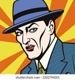 Vintage 1920s Brutal Man, Pop Art