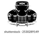 vintage antique car silhouette sports car classic collector vehicle. image vector