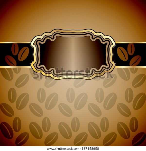 Vintage background with\
coffee beans