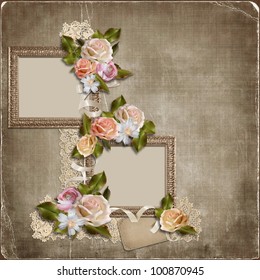 Vintage background and frames