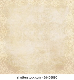 Vintage Background With Lacy Border