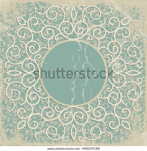 Vintage background, oldfashioned, ripped, grungy\
paper, ornate, royal, revival frame, old sticker, victorian\
ornament, floral luxury ornamental pattern template for decoration\
and design