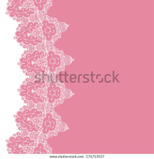 Vintage background ornamental lace
border. Greeting card or invitation template.
Illustration