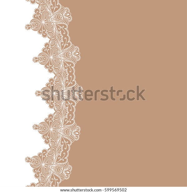 Vintage background ornamental lace\
border. Greeting card or invitation template.\
Illustration