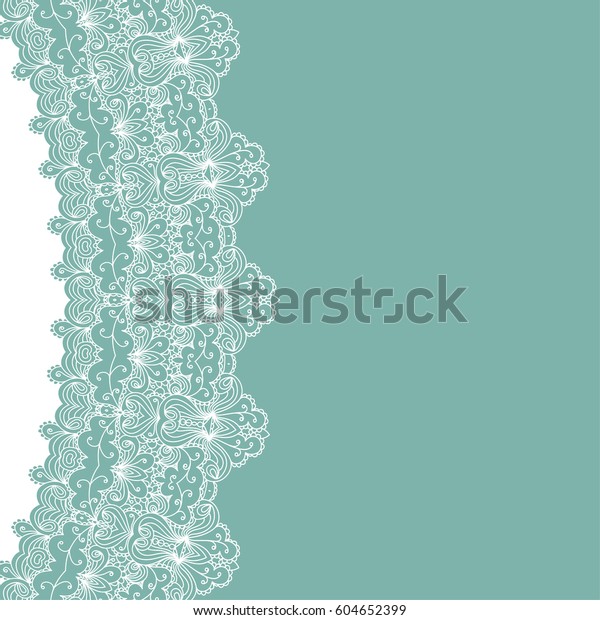 Vintage background ornamental lace\
border. Greeting card or invitation template.\
Illustration