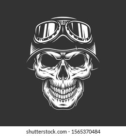 Black White Skull Motorcycle Helmet On Stock Vector (Royalty Free ...