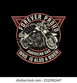 Vintage Biker Tshirt Design Illustration