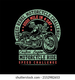 Vintage Biker Tshirt Design Illustration