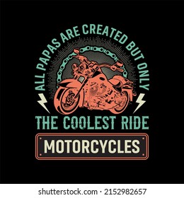 Vintage Biker Tshirt Design Illustration