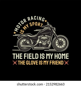 Vintage Biker Tshirt Design Illustration