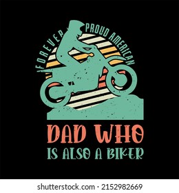 Vintage Biker Tshirt Design Illustration