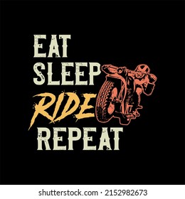 Vintage Biker Tshirt Design Illustration