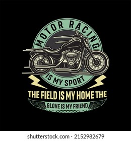 Vintage Biker Tshirt Design Illustration