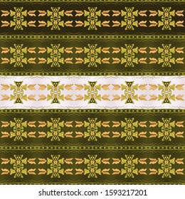 Vintage blue seamless pattern. Tribal and ethnic texture. Grunge ornament.