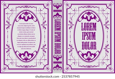 Vintage book cover design featuring elegant ornaments, flourishes, and a classic layout, perfect for adding a touch of old-world charm to any project. No AI - Powered by Shutterstock