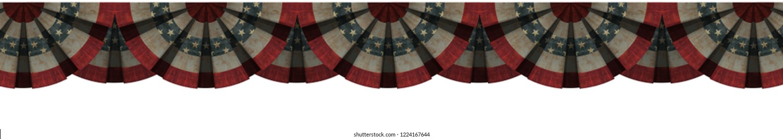 Vintage Bunting American Flag