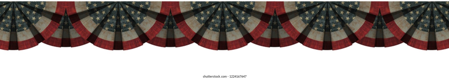 Vintage Bunting American Flag