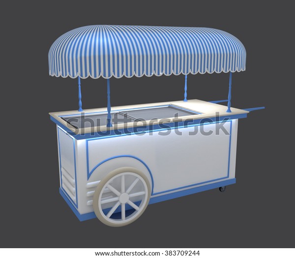 vintage candy cart with\
beautiful awning
