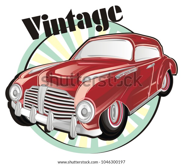 vintage car with vintage
banner