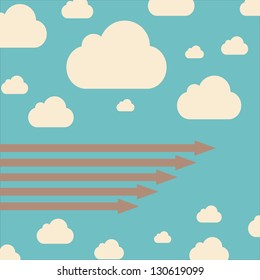 Vintage Clouds Pattern - Shutterstock ID 130619099