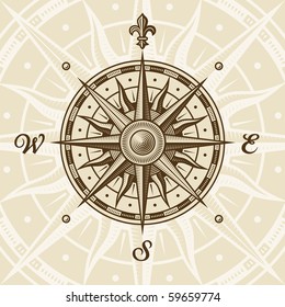 Vintage Compass Rose