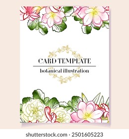 Vintage delicate greeting invitation card template design with flowers for wedding, marriage, bridal, birthday, Valentine's day. - Powered by Shutterstock