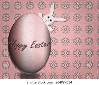 Vintage easter egg and bunny - Powered by Shutterstock