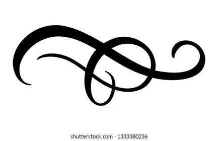 Vector Vintage Elegant Divider Separator Swirl Stock Vector (Royalty ...