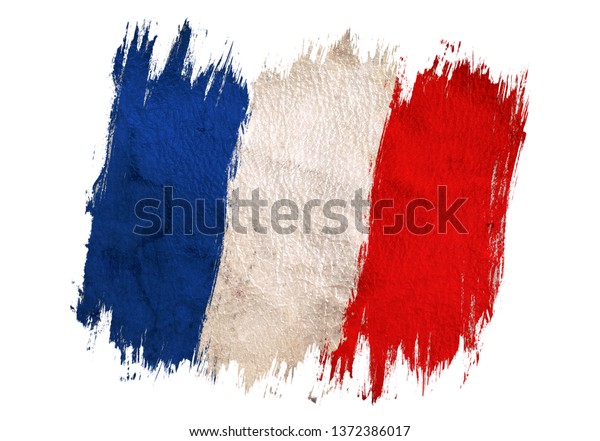 フランスのビンテージ国旗 フランス国旗を描く のイラスト素材 Shutterstock