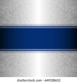 royal blue and silver background