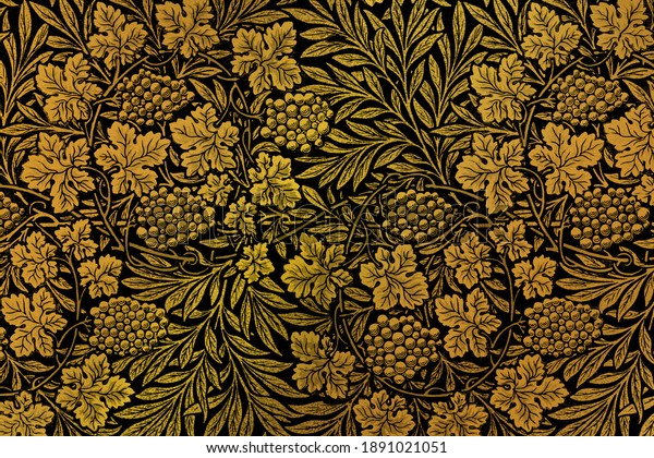 Vintage floral pattern background remix from artwork by William Morris.