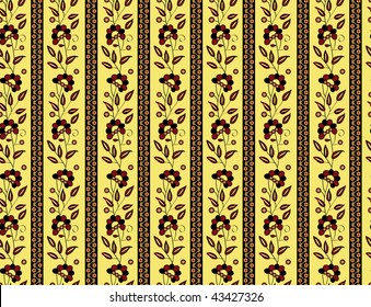 Indian Mughal Flower Border Background Stock Illustration 1388308997