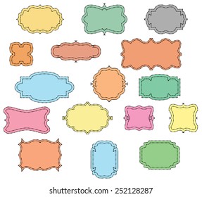 Vintage Frames Set Stock Illustration 252128287 | Shutterstock