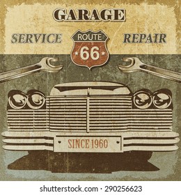 Vintage Garage Retro Poster