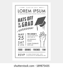 Vintage Graduation Party Invitation Card