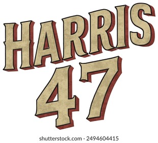 Vintage graphic design with Harris 47