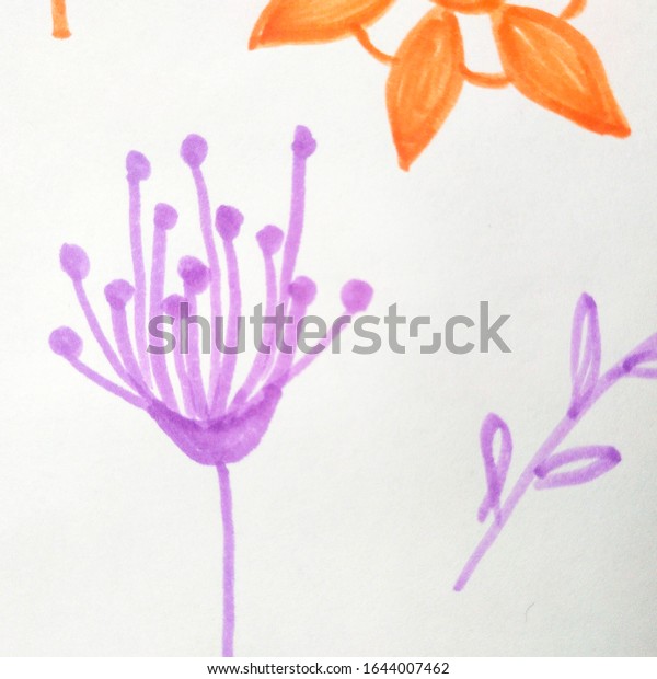 Vintage Hand Drawn Flower.\
Tropical Gouache Surface. Vintage Hand Drawn Flower Background.\
Grunge Forest Wall. Happy Aquarelle Natural Banner. Flower\
Artistic
