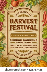 Vintage Harvest Festival Poster