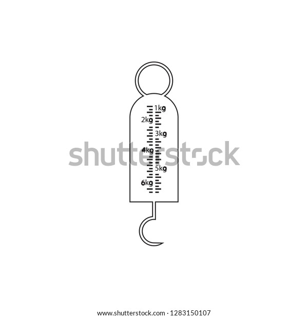 vintage hook scales icon.\
Element of measuring elements for mobile concept and web apps icon.\
Thin line icon for website design and development, app\
development